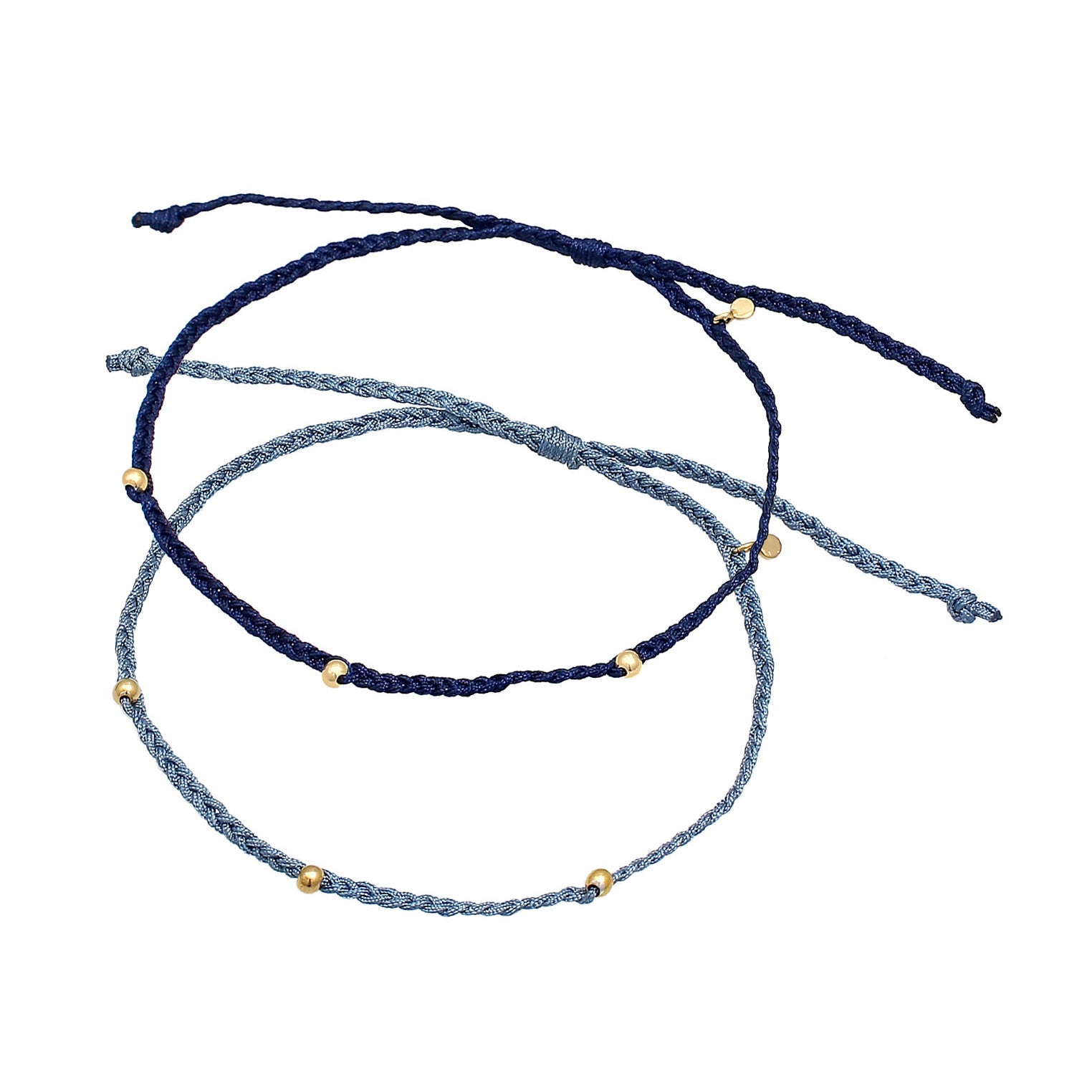 Dunkelblau - Elli | Fußkettchen | 925 Sterling Silber vergoldet