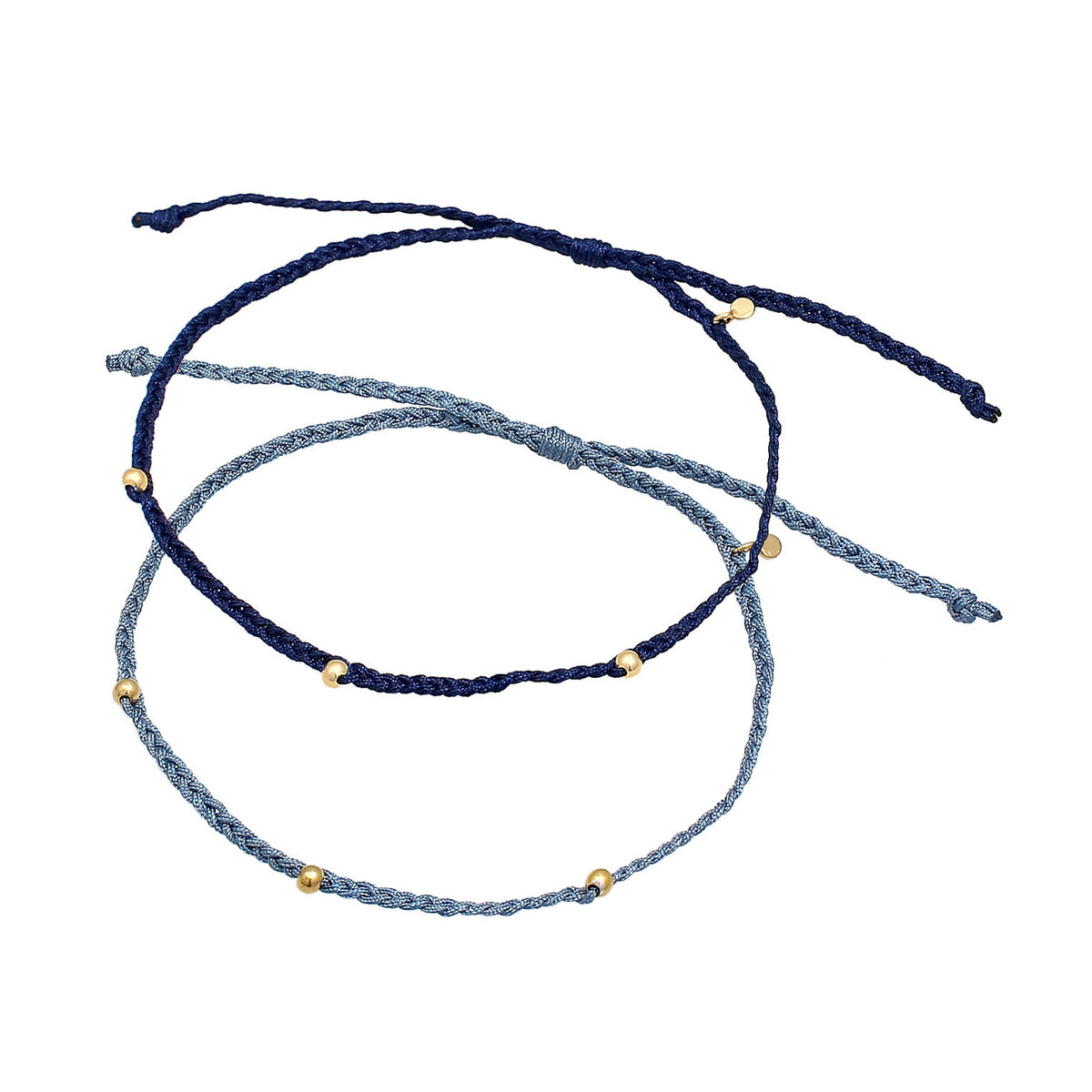 Dunkelblau - Elli | Fußkettchen | 925 Sterling Silber vergoldet