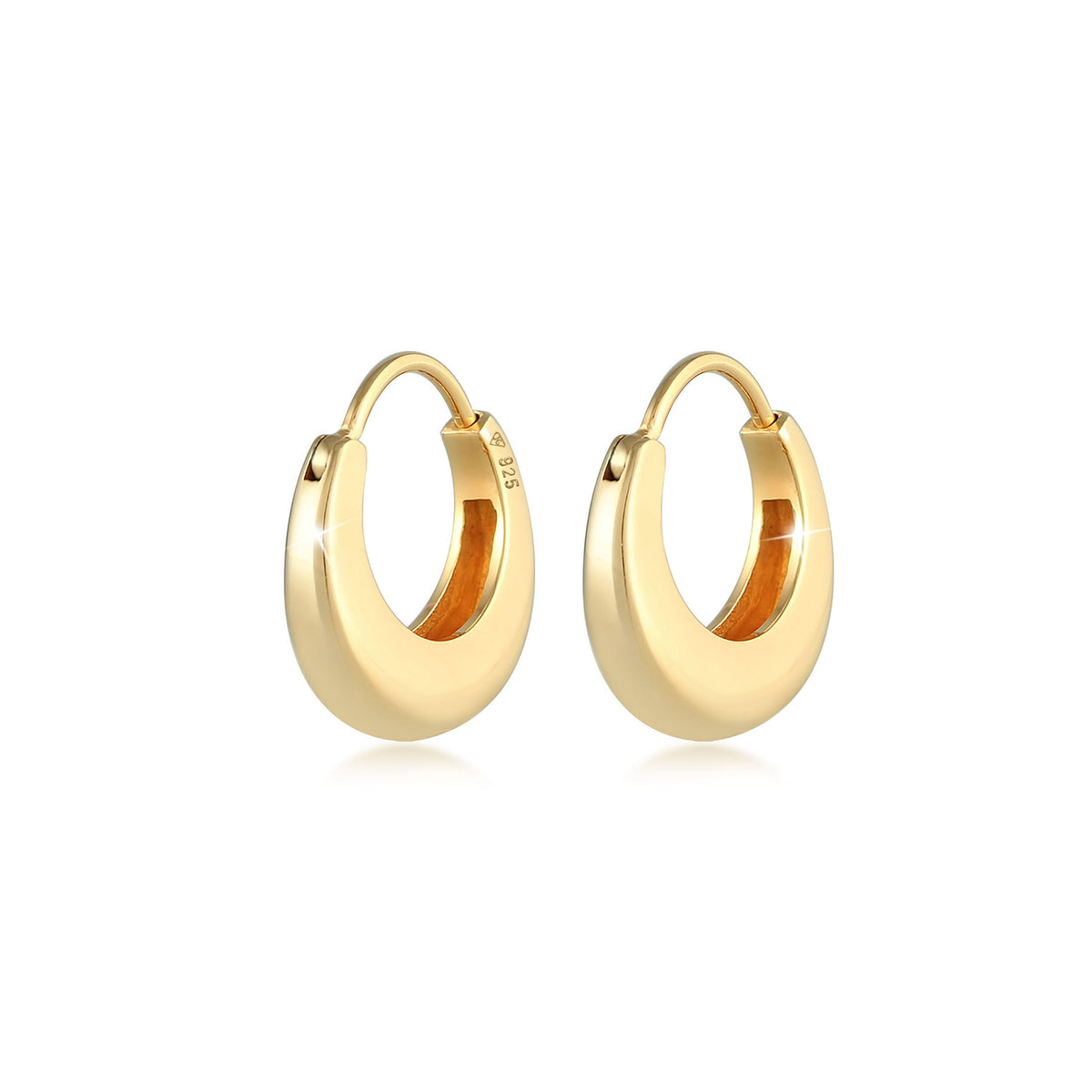 Gold - Elli | Creole | 925 Sterling Silber vergoldet