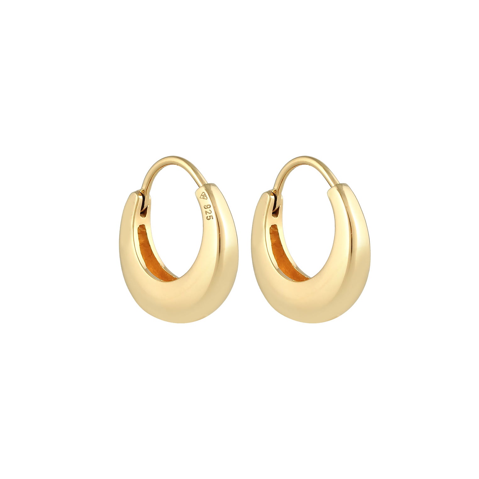 Gold - Elli | Creole | 925 Sterling Silber vergoldet