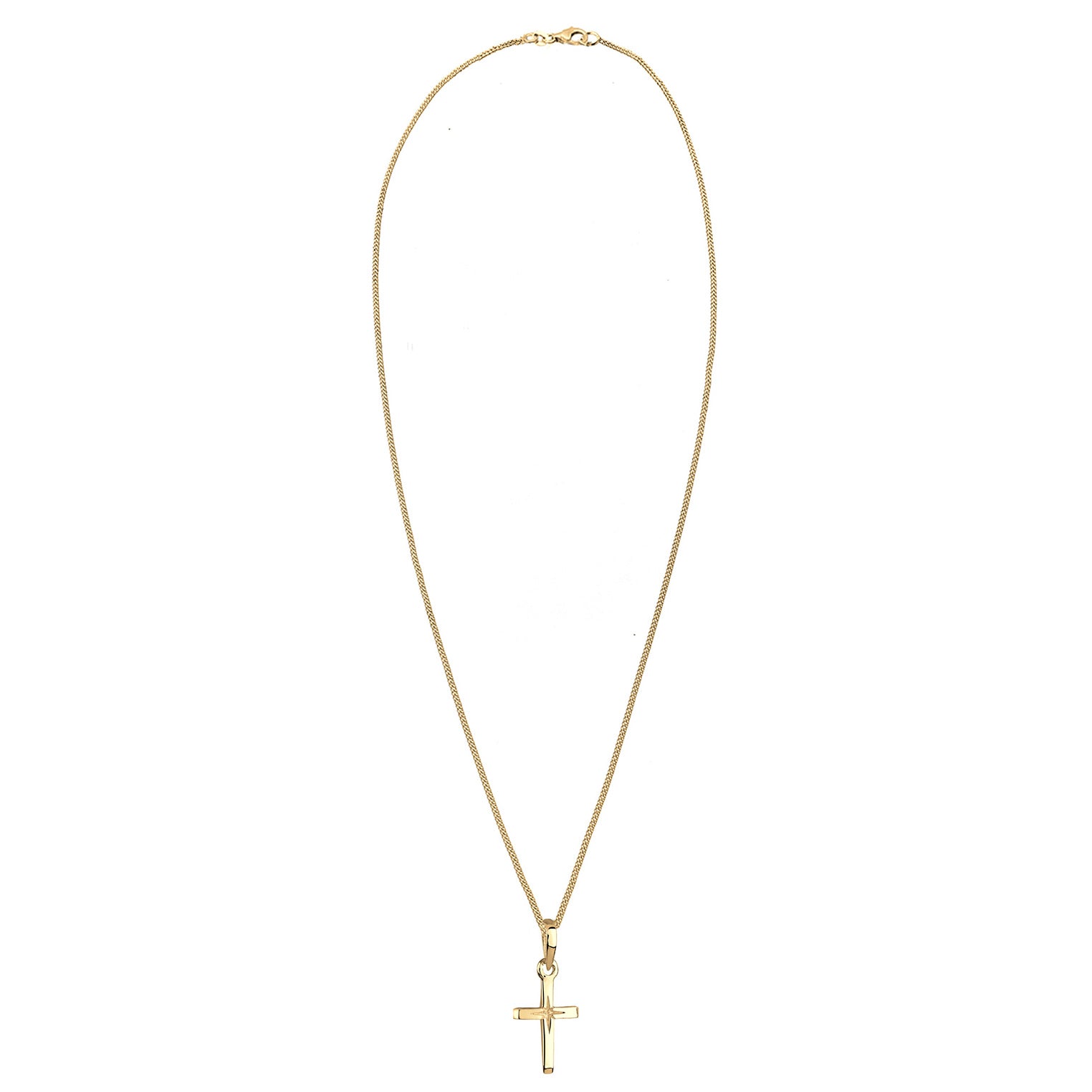 Gold - Elli | Halskette Kreuz | 925 Sterling Silber vergoldet