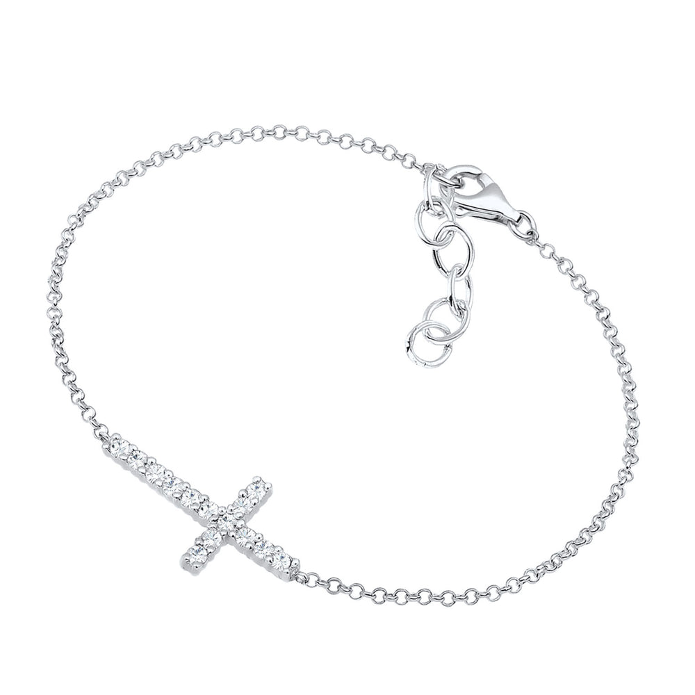Cross Bracelet | With Crystals from Swarovski® (White)
