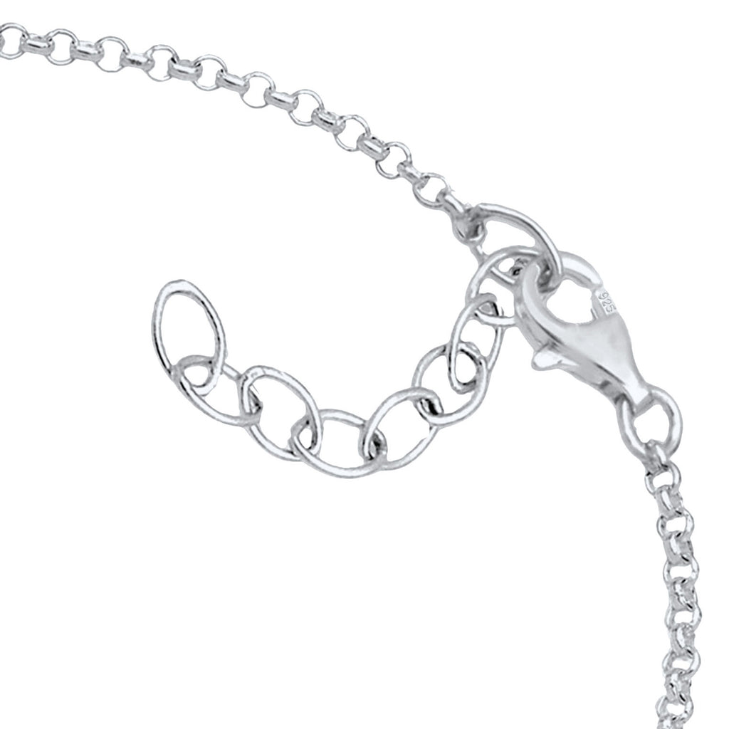 Silber - Elli | Armband Kreuz | Mit Kristallen von Swarovski® (Weiß) | 925er Sterling Silber