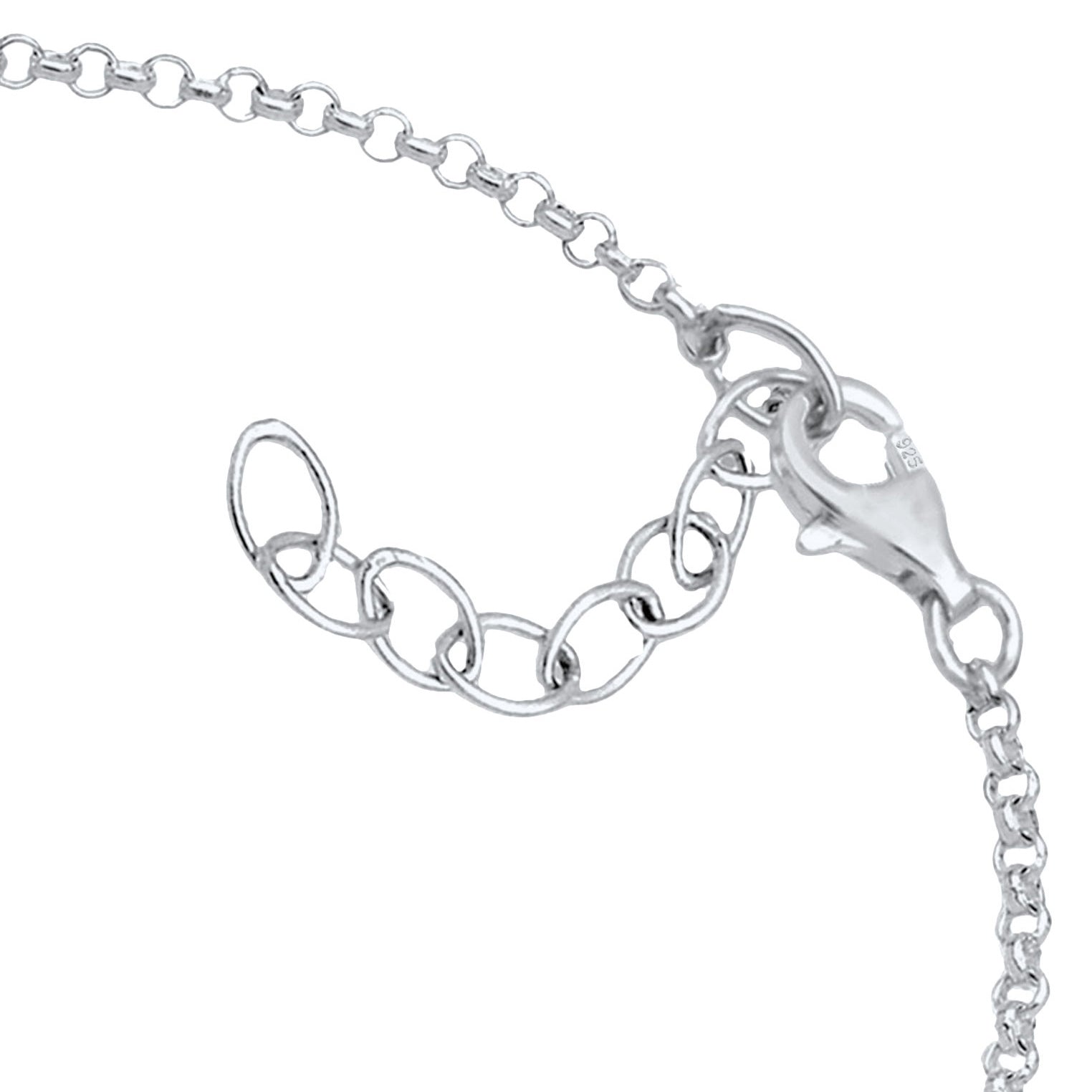 Silber - Elli | Armband Kreuz | Kristall ( Weiß ) | 925er Sterling Silber