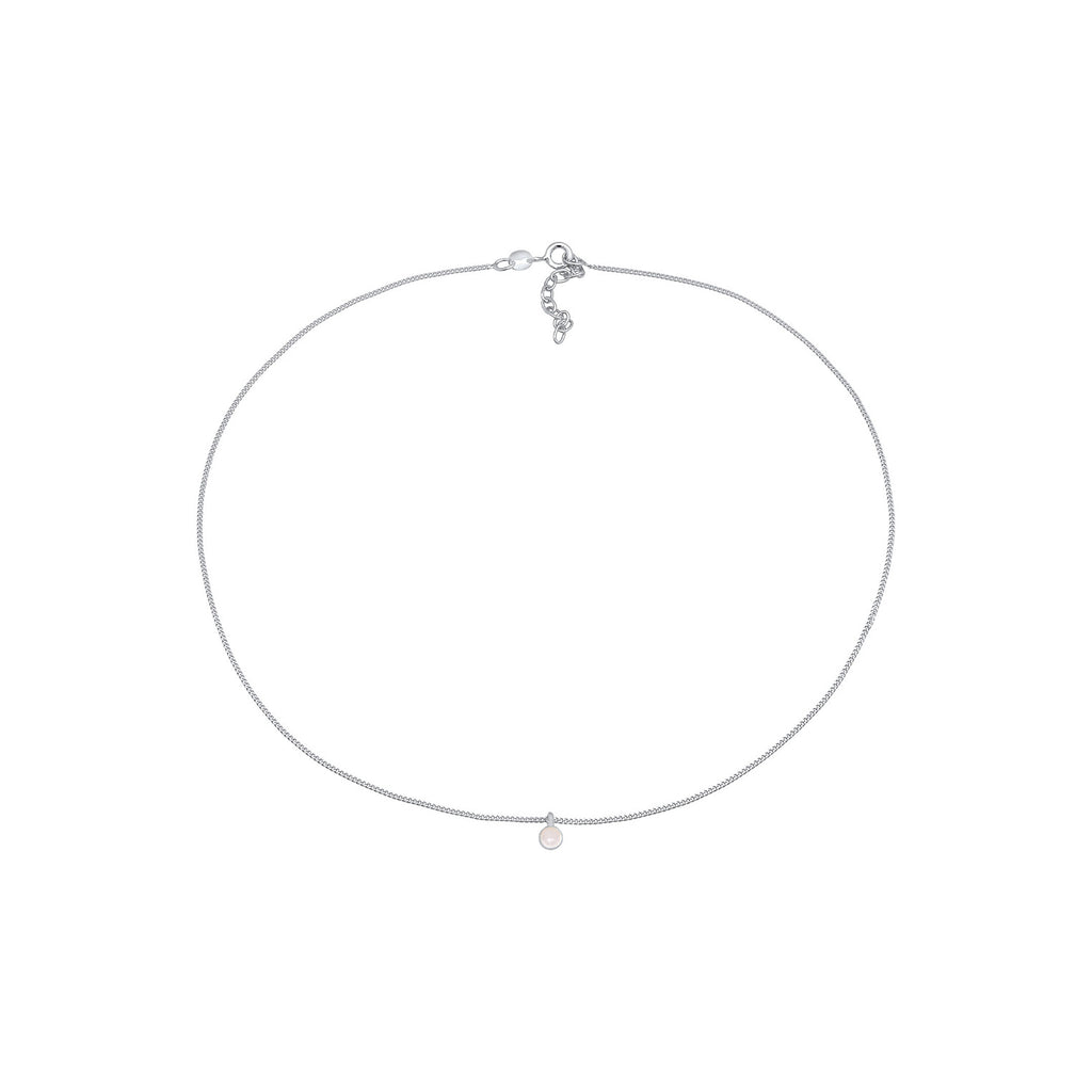 Silber - Elli | Choker | Pink Opal | 925er Sterling Silber