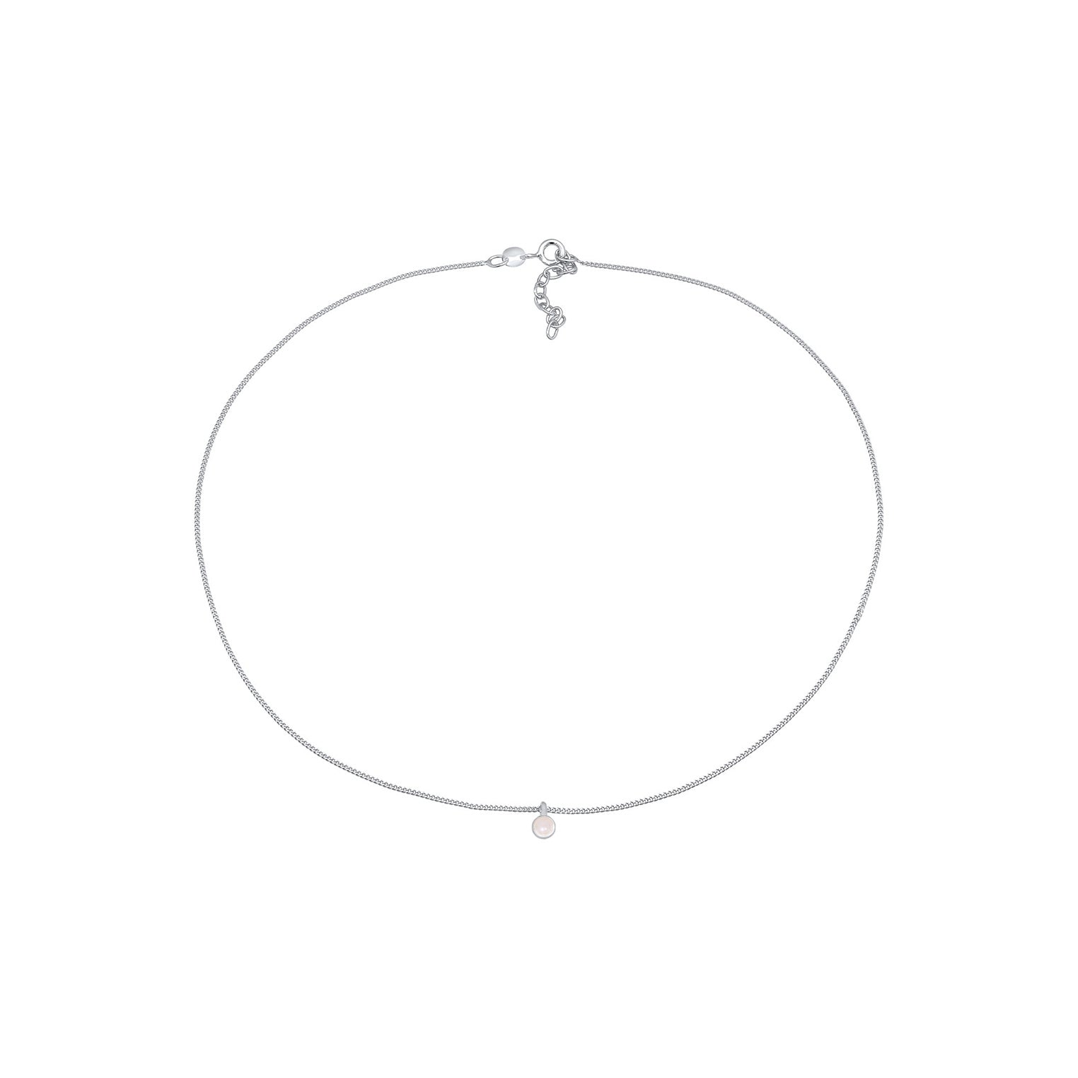 Silber - Elli | Choker | Pink Opal | 925er Sterling Silber