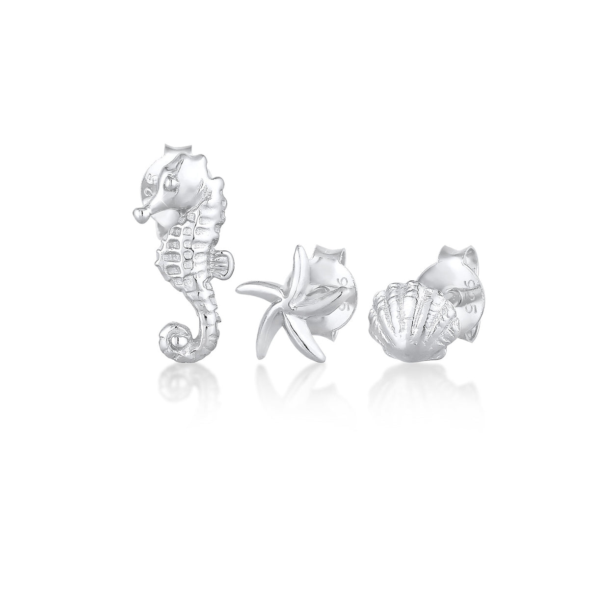 Silber - Elli | Ohrringset Muschel | 925er Sterling Silber