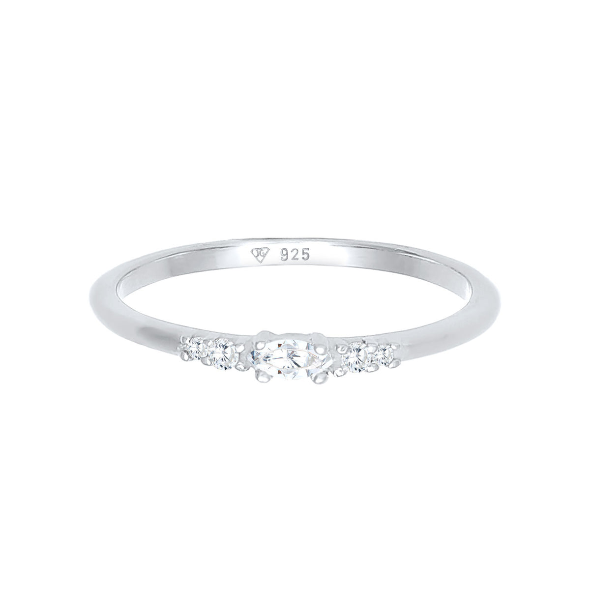 Silber - Elli | Ring | Zirkonia ( Weiß ) | 925er Sterling Silber