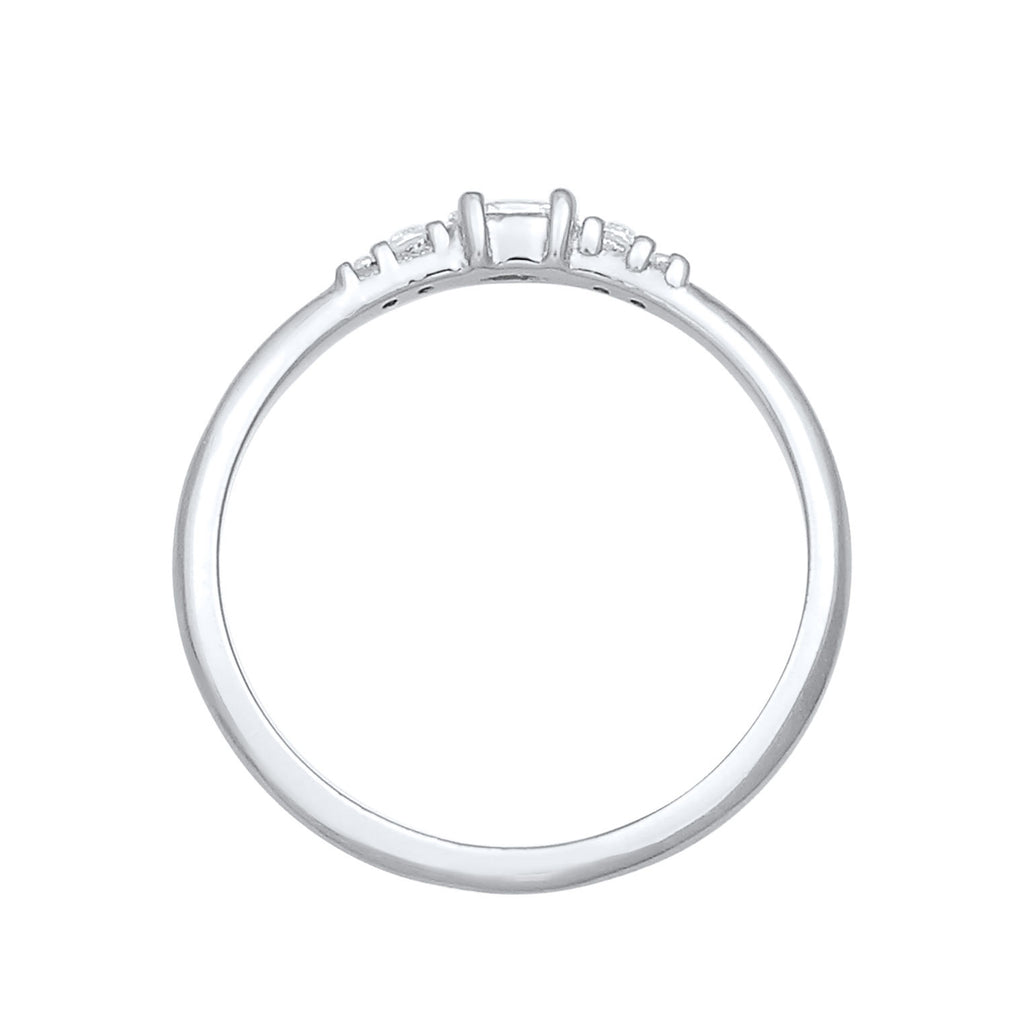 Silber - Elli | Ring | Zirkonia ( Weiß ) | 925er Sterling Silber