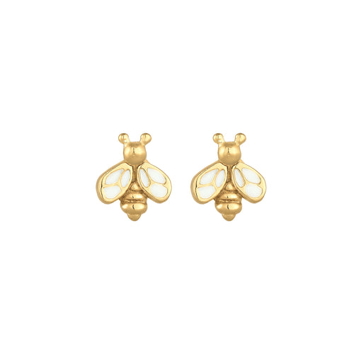Gold - Elli | Ohrring Biene | 925 Sterling Silber vergoldet