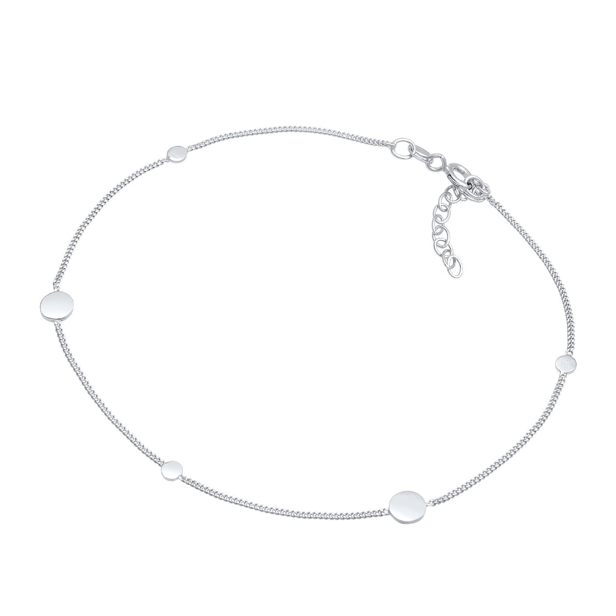Silber - Elli | Fußkettchen Geo | 925er Sterling Silber