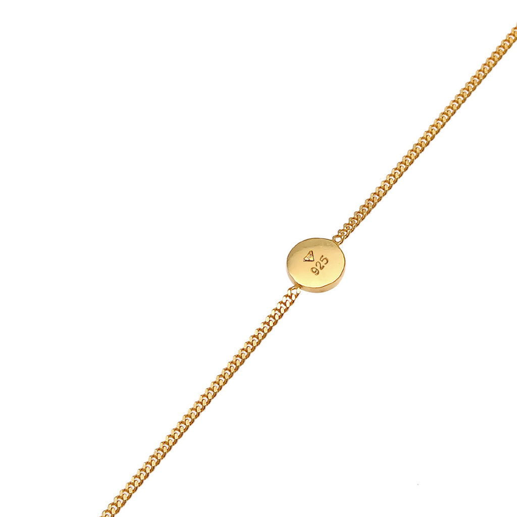 Gold - Elli | Fußkettchen Geo | 925 Sterling Silber vergoldet
