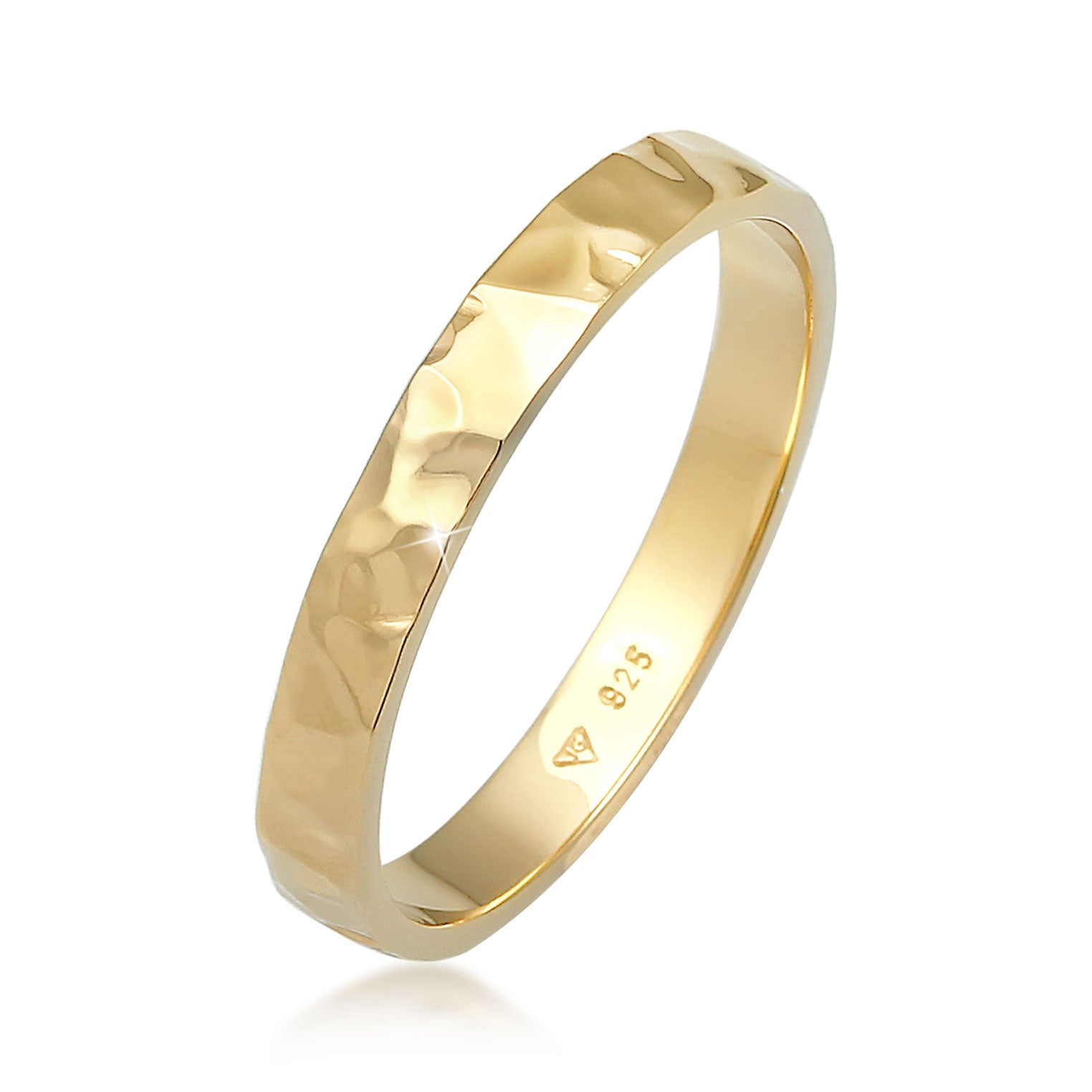 Gold - Elli | Bandring | 925 Sterling Silber vergoldet