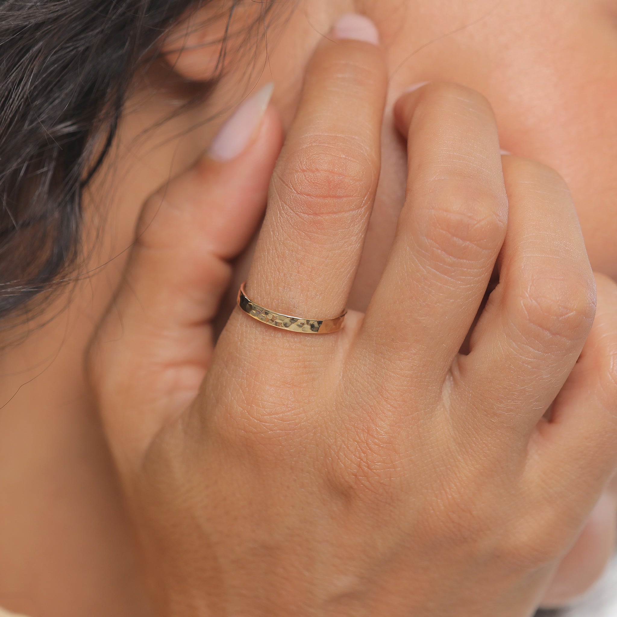 Gold - Elli | Bandring | 925 Sterling Silber vergoldet