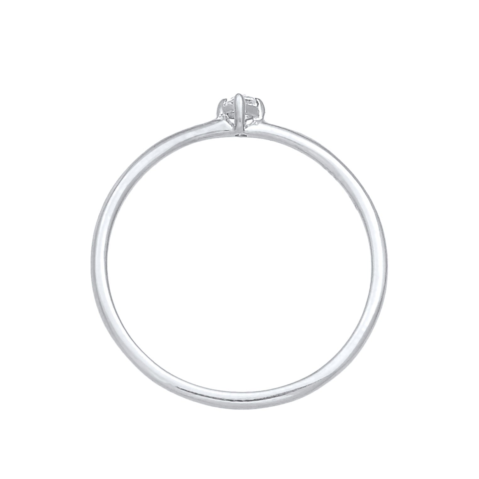 Silber - Elli PREMIUM | Verlobungsring | Topas ( Weiß ) | 925er Sterling Silber