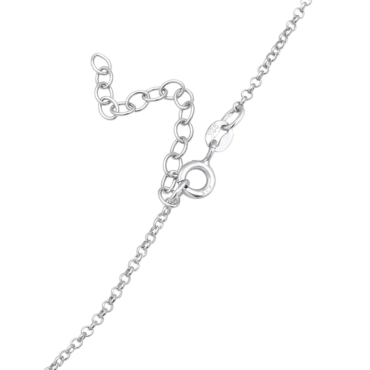 Silber - Elli | Halskette Blume | Mit Kristallen von Swarovski® (Rosa) | 925er Sterling Silber