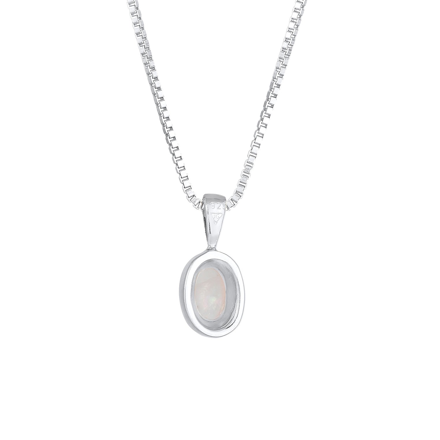 Silber - Elli PREMIUM | Venezianer-Halskette | Quarz ( Rosa ) | 925er Sterling Silber