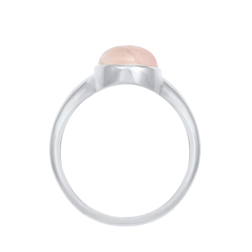 Silber - Elli | Siegelring | Quarz ( Rosa ) | 925er Sterling Silber