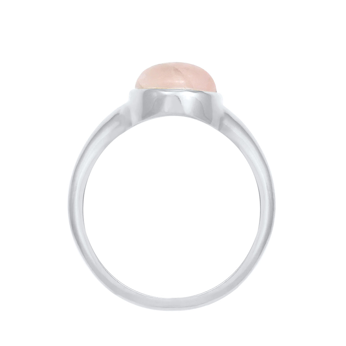 Silber - Elli | Siegelring | Quarz ( Rosa ) | 925er Sterling Silber