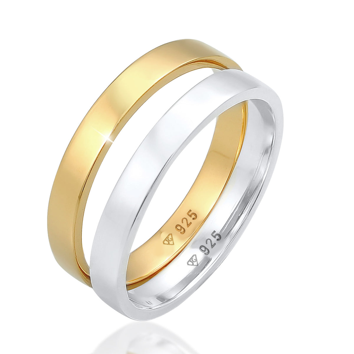 Silber - Elli | Bandring | 925 Sterling Silber vergoldet