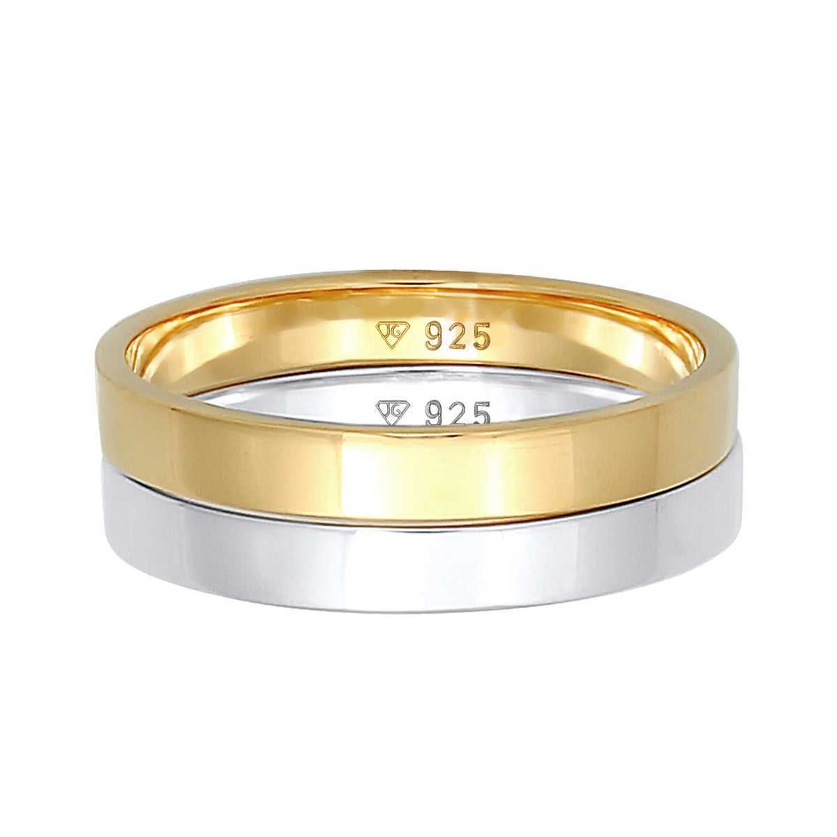 Silber - Elli | Bandring | 925 Sterling Silber vergoldet