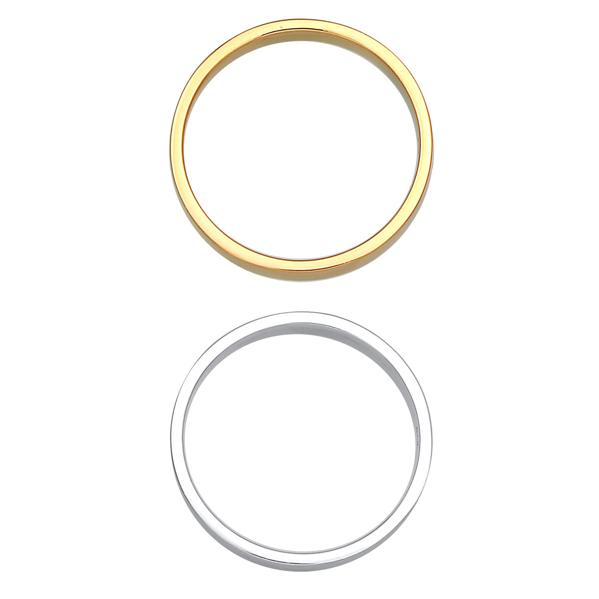 Silber - Elli | Bandring | 925 Sterling Silber vergoldet