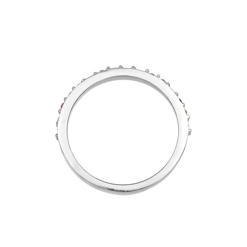Silber - Elli | Bandring | Kristall ( Violett hell ) | 925er Sterling Silber
