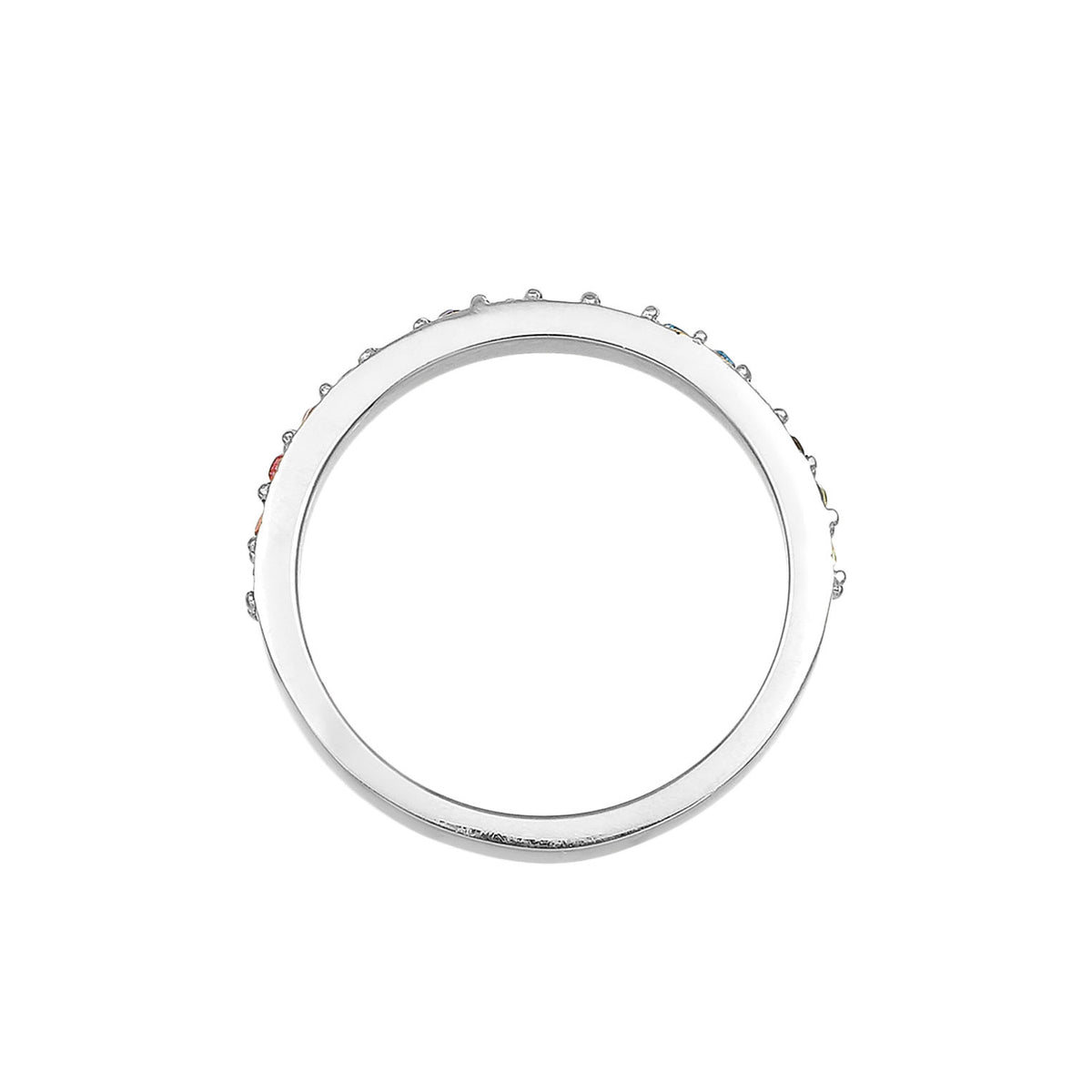 Silber - Elli | Bandring | Kristall ( Violett hell ) | 925er Sterling Silber