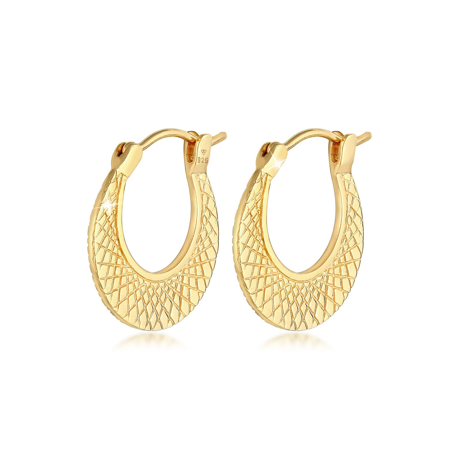 Gold - Elli | Creole | 925 Sterling Silber vergoldet