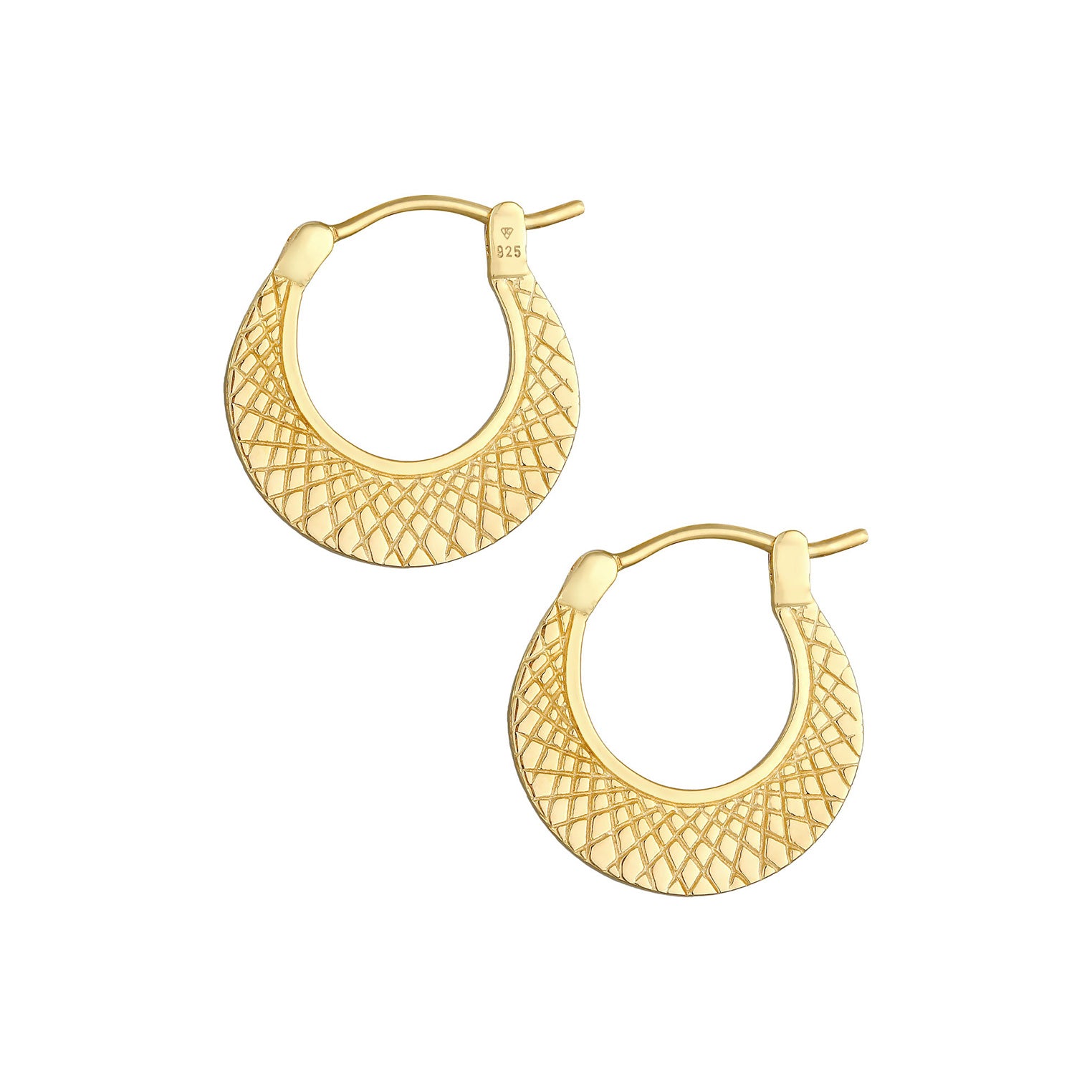 Gold - Elli | Creole | 925 Sterling Silber vergoldet