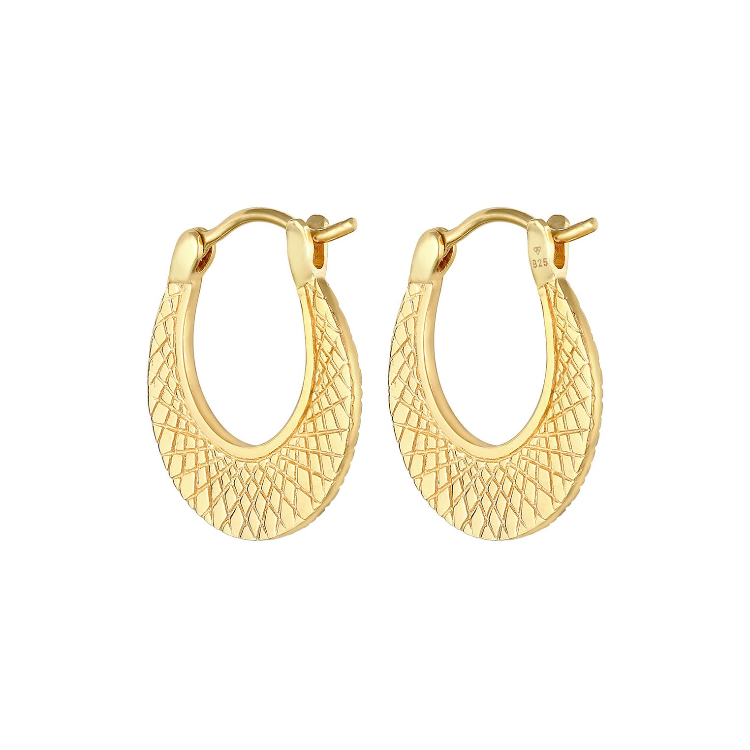 Gold - Elli | Creole | 925 Sterling Silber vergoldet