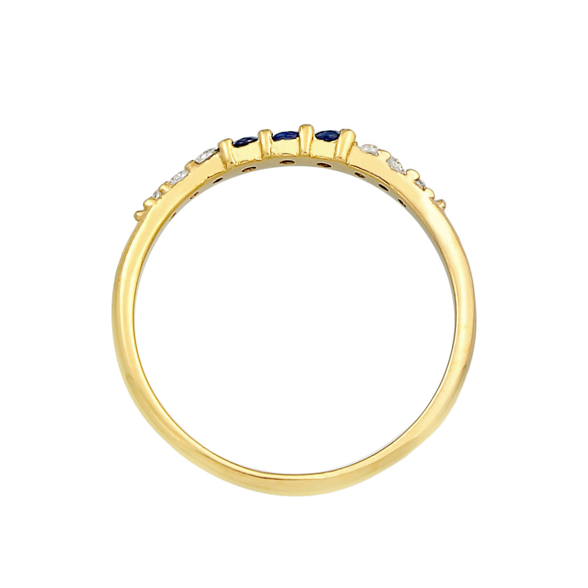 Gold - Elli | Ring | Saphir ( Blau ) | 925 Sterling Silber vergoldet