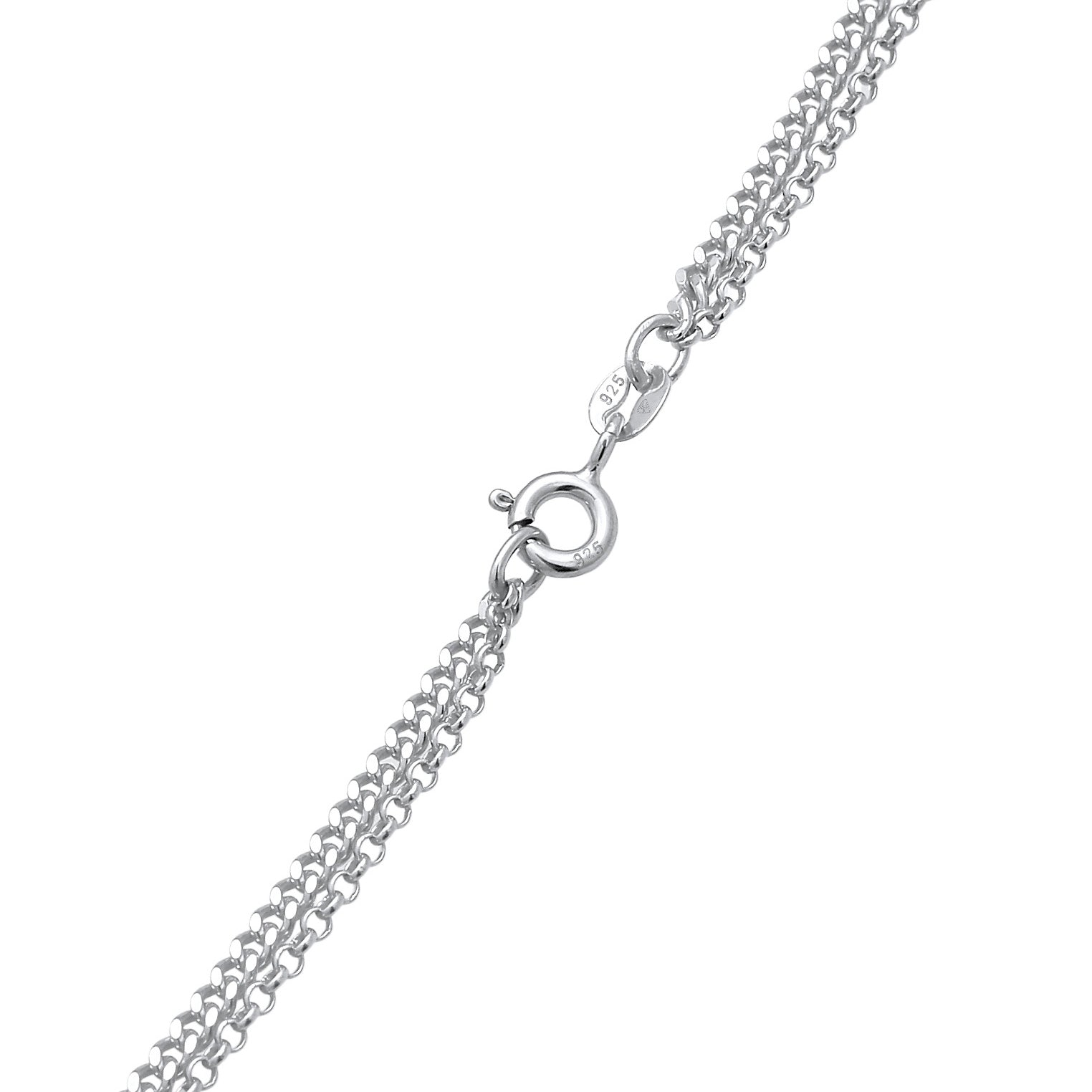 Silber - Elli | Layer-Halskette Geo | 925er Sterling Silber