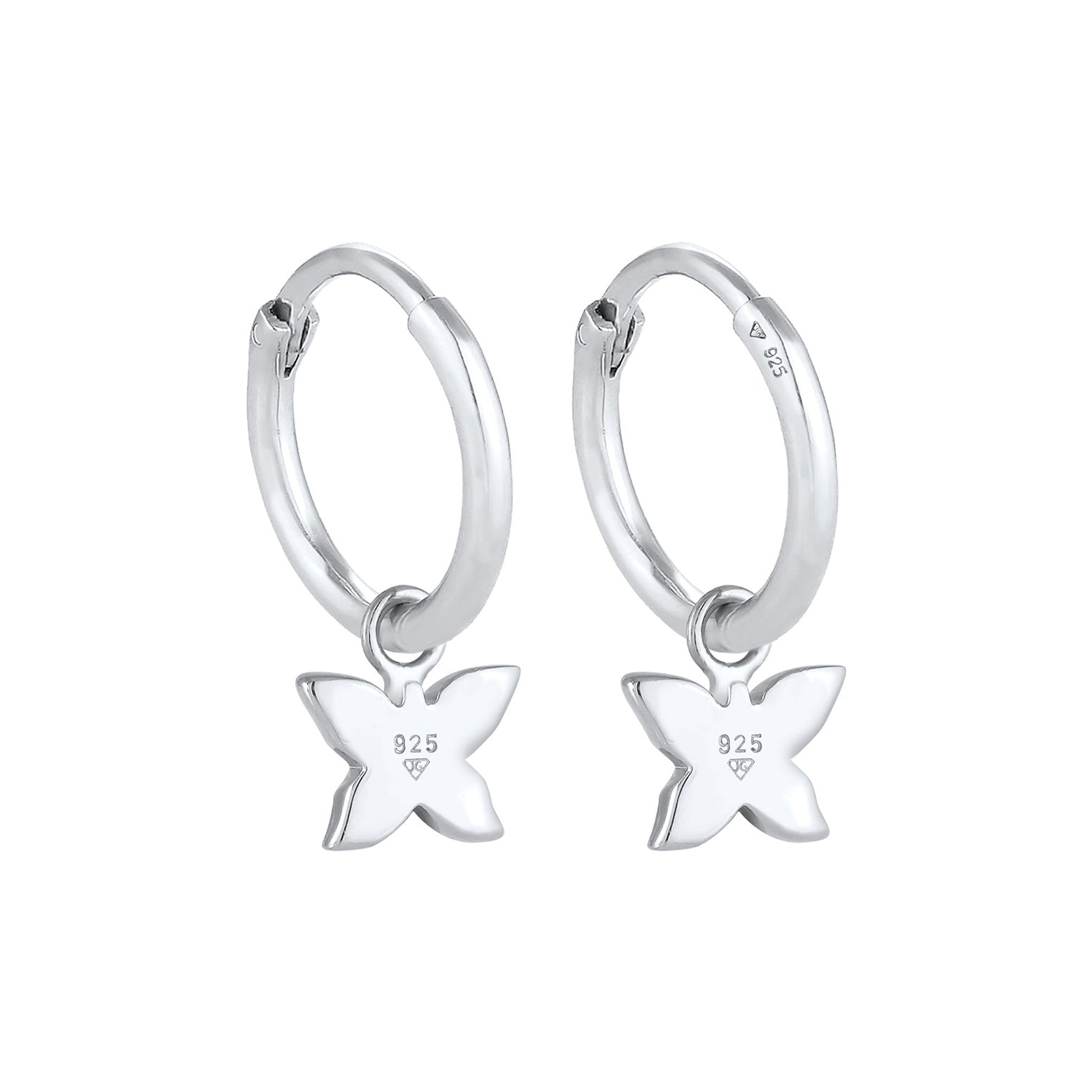 Silber - Elli | Creole | Zirkonia ( Weiß ) | 925er Sterling Silber