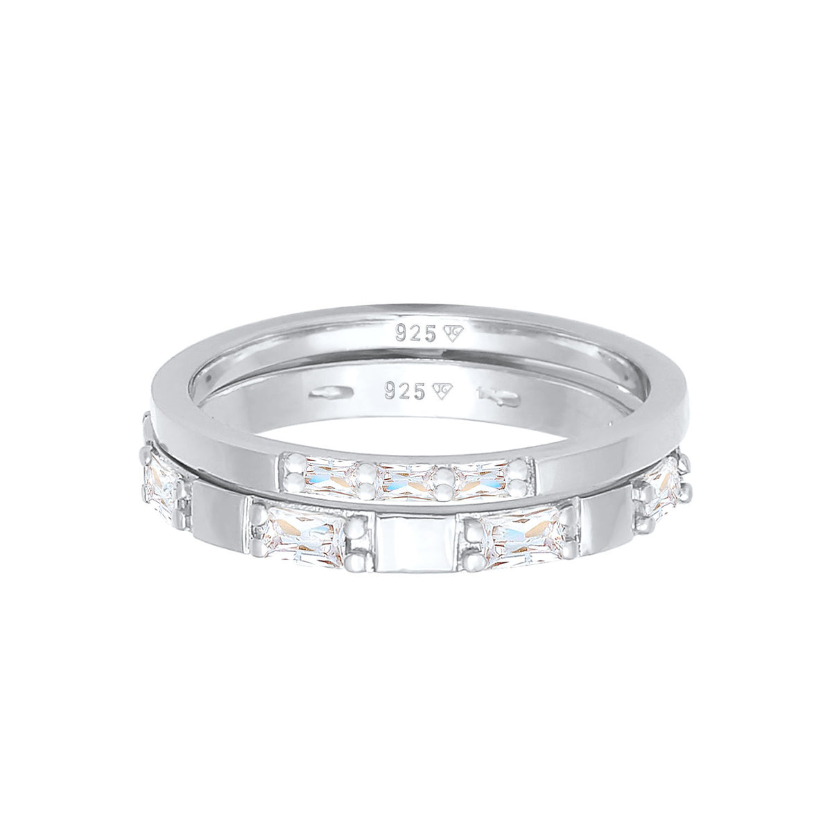 Silber - Elli | Bandring | Zirkonia ( Weiß ) | 925er Sterling Silber