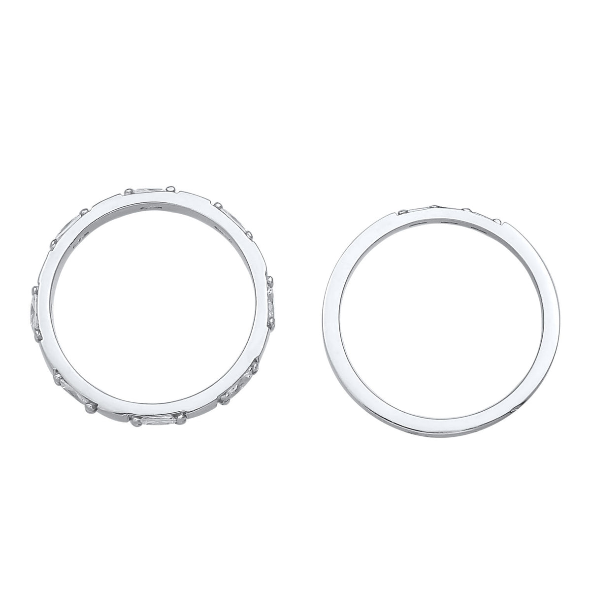 Silber - Elli | Bandring | Zirkonia ( Weiß ) | 925er Sterling Silber