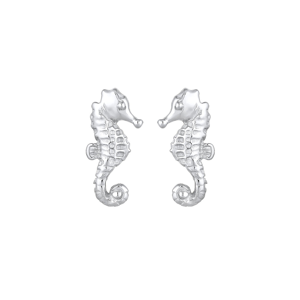 Silber - Elli | Ohrstecker Seepferdchen | 925er Sterling Silber