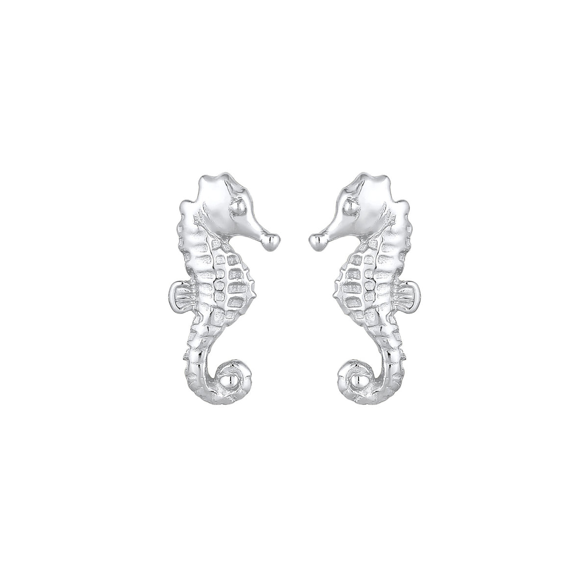 Silber - Elli | Ohrstecker Seepferdchen | 925er Sterling Silber