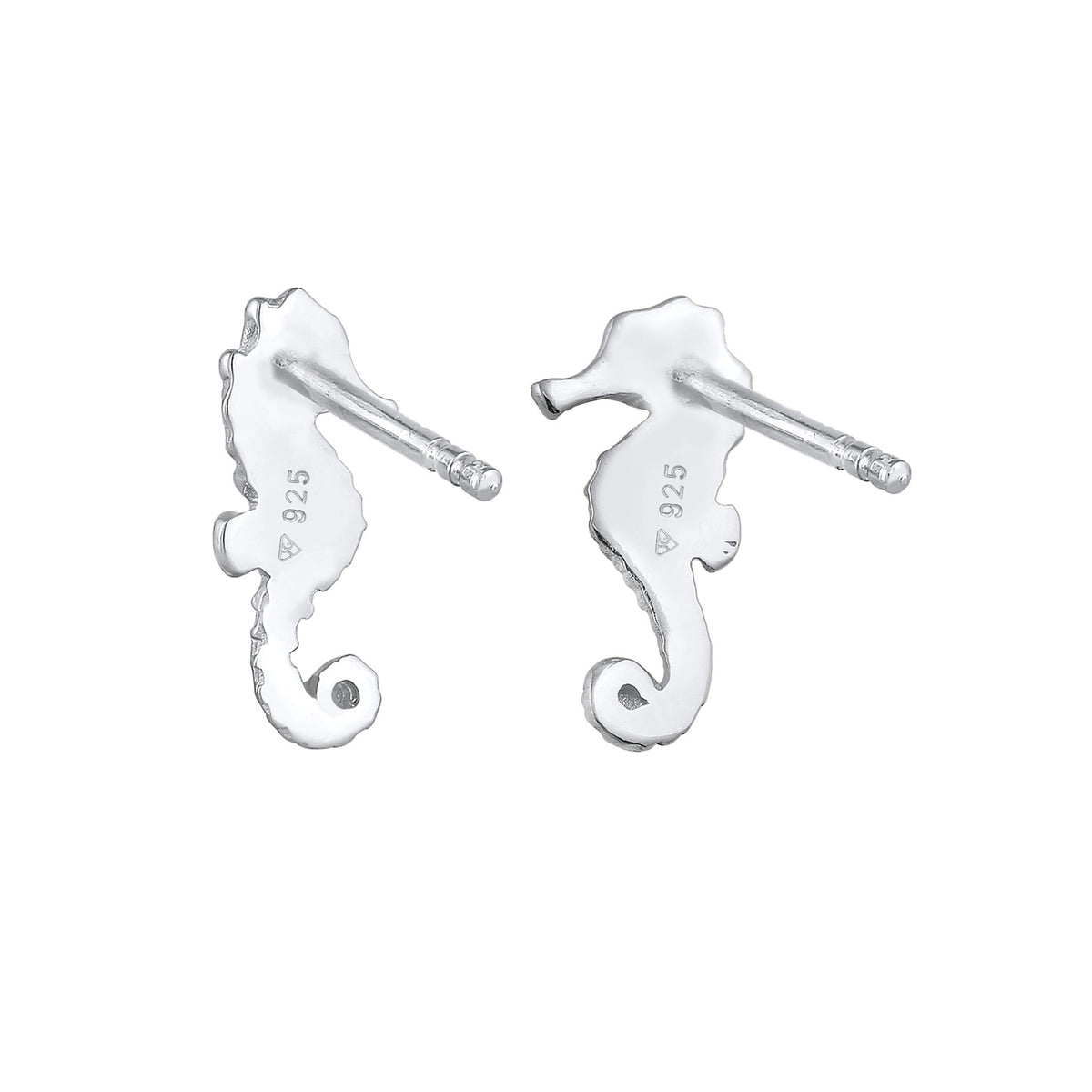 Silber - Elli | Ohrstecker Seepferdchen | 925er Sterling Silber