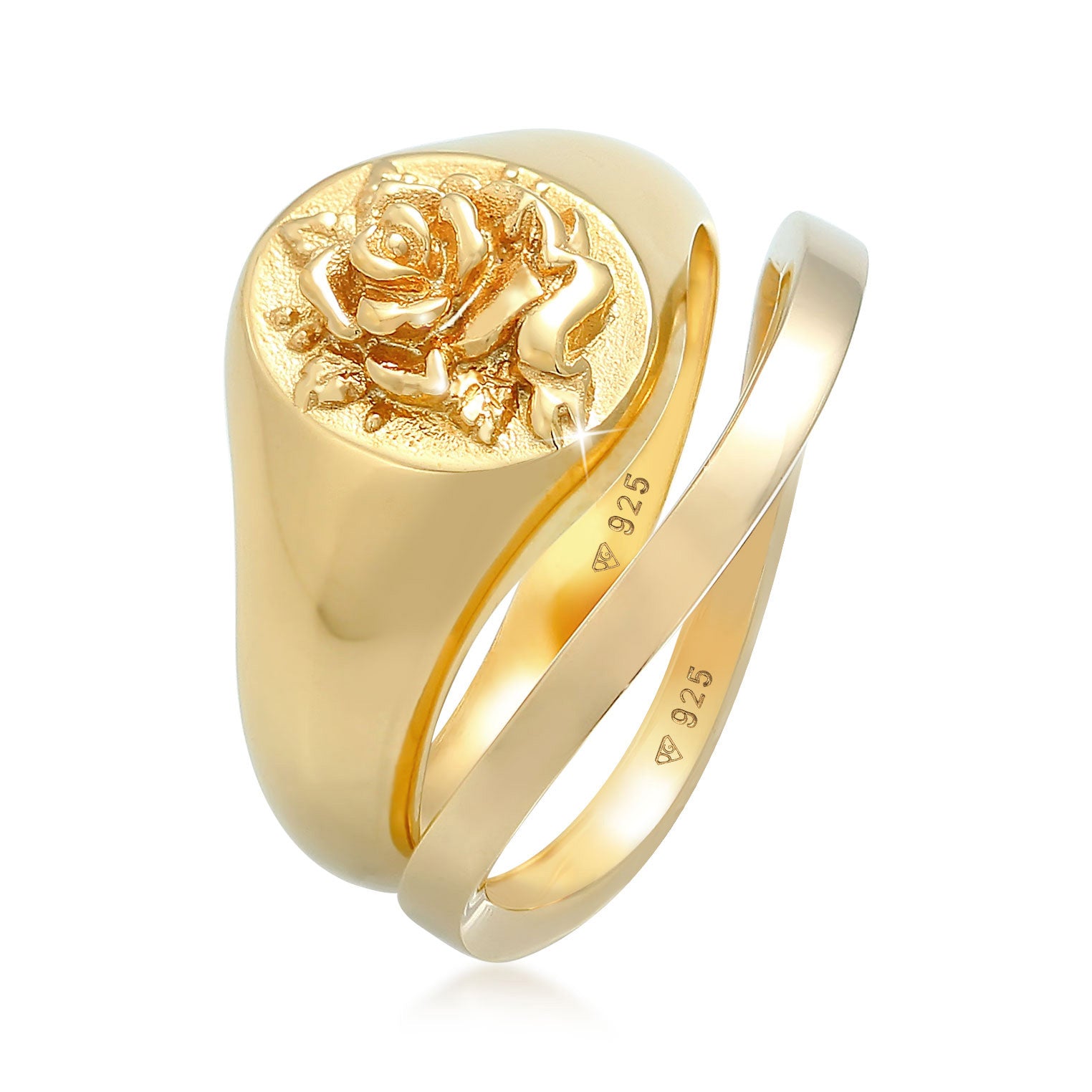 Gold - Elli | Ring Rose | 925 Sterling Silber vergoldet
