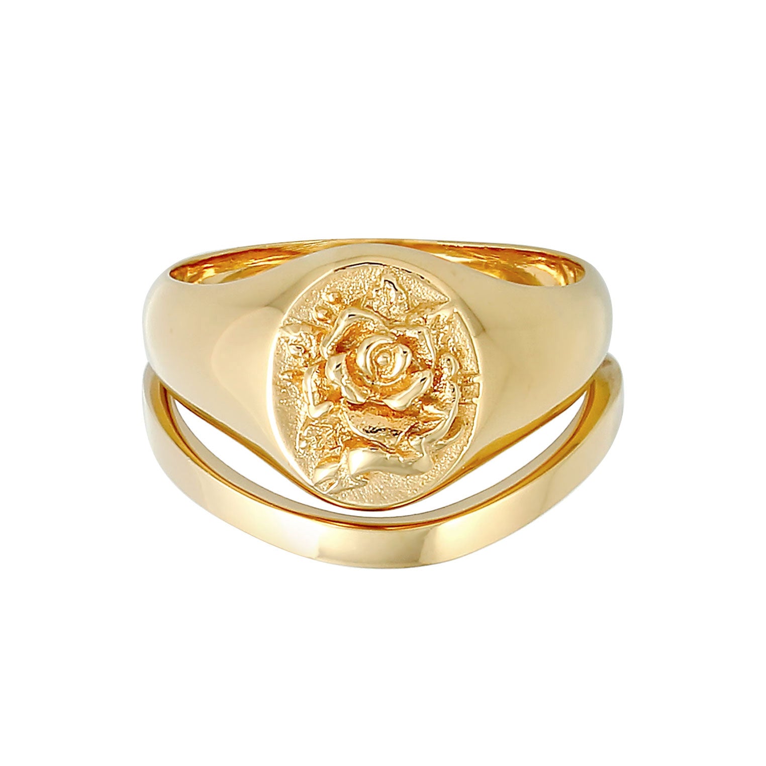 Gold - Elli | Ring Rose | 925 Sterling Silber vergoldet