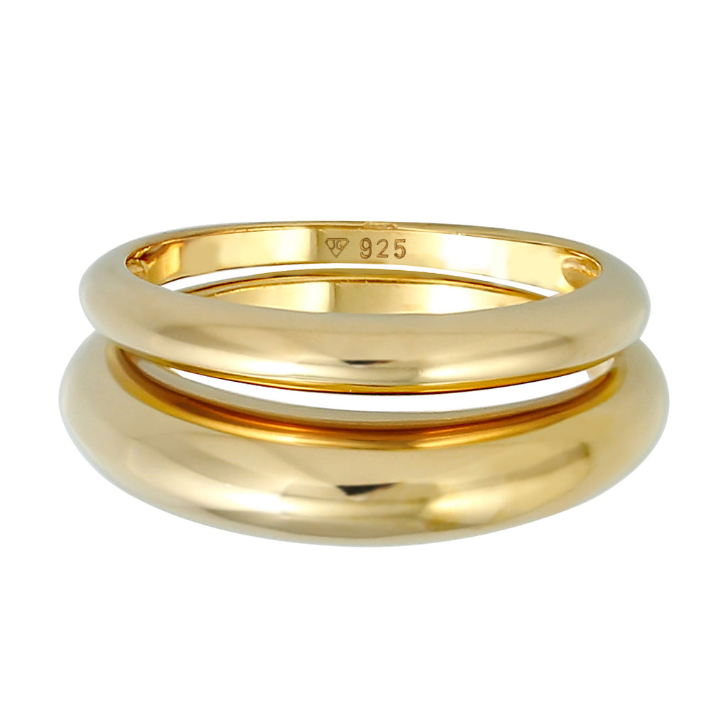 Gold - Elli PREMIUM | Bandring | 925 Sterling Silber vergoldet