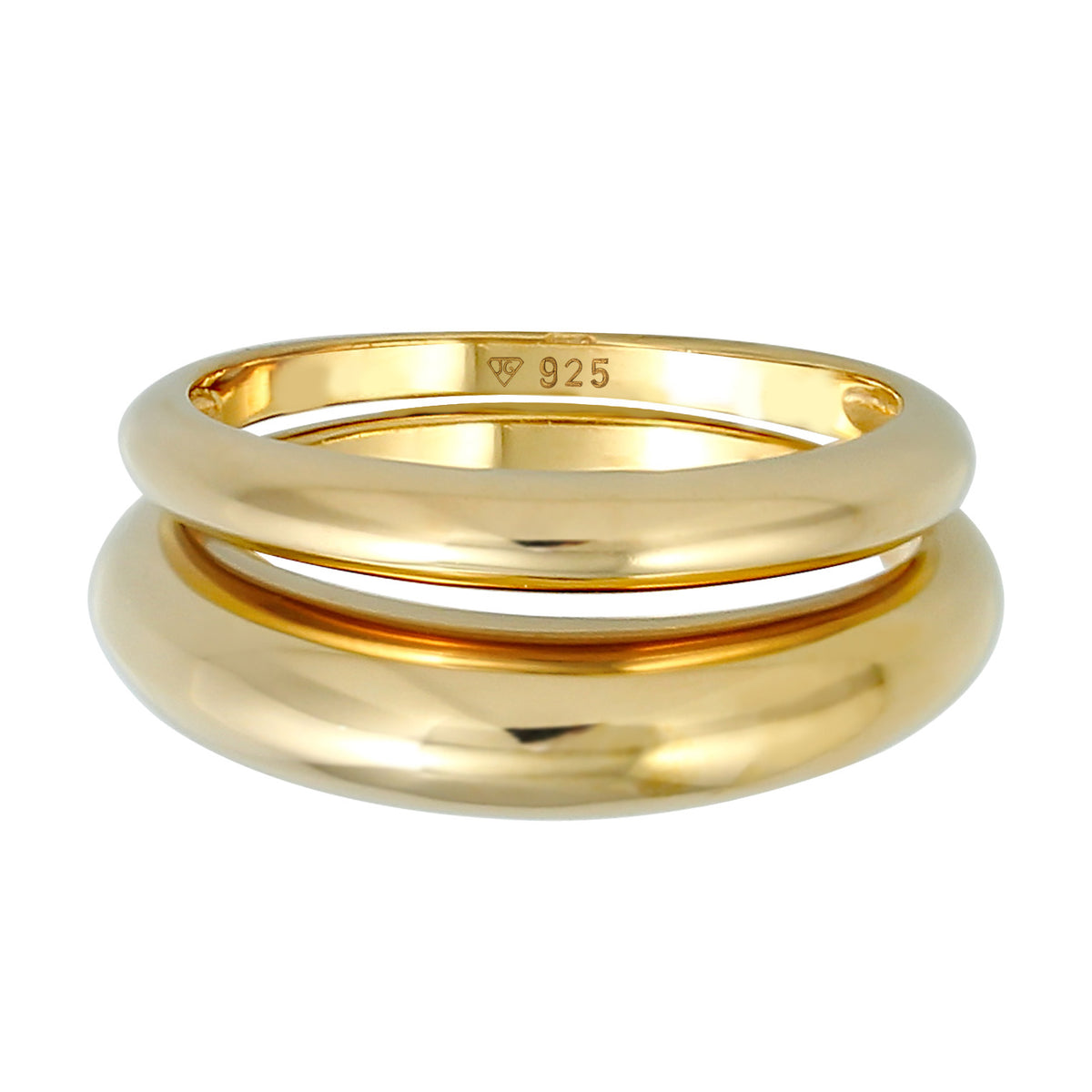 Gold - Elli PREMIUM | Bandring | 925 Sterling Silber vergoldet