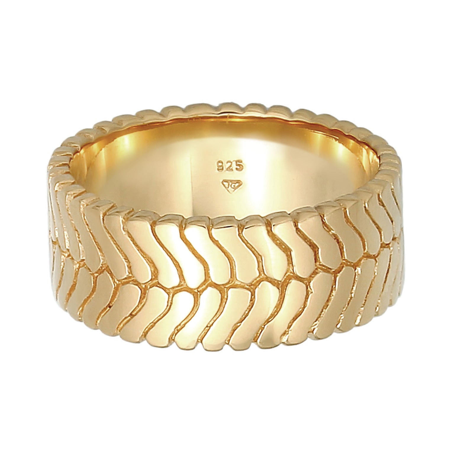 Gold - Elli | Bandring | 925 Sterling Silber vergoldet