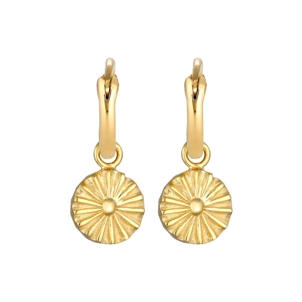 Gold - Elli | Creole Geo | 925 Sterling Silber vergoldet