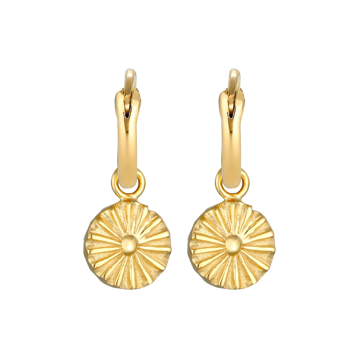 Gold - Elli | Creole Geo | 925 Sterling Silber vergoldet