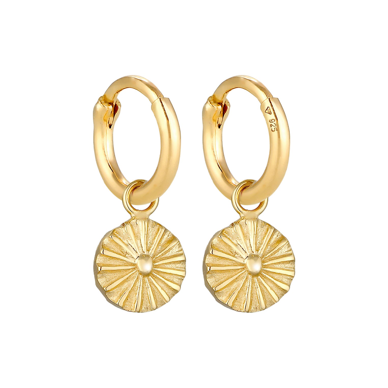 Gold - Elli | Creole Geo | 925 Sterling Silber vergoldet