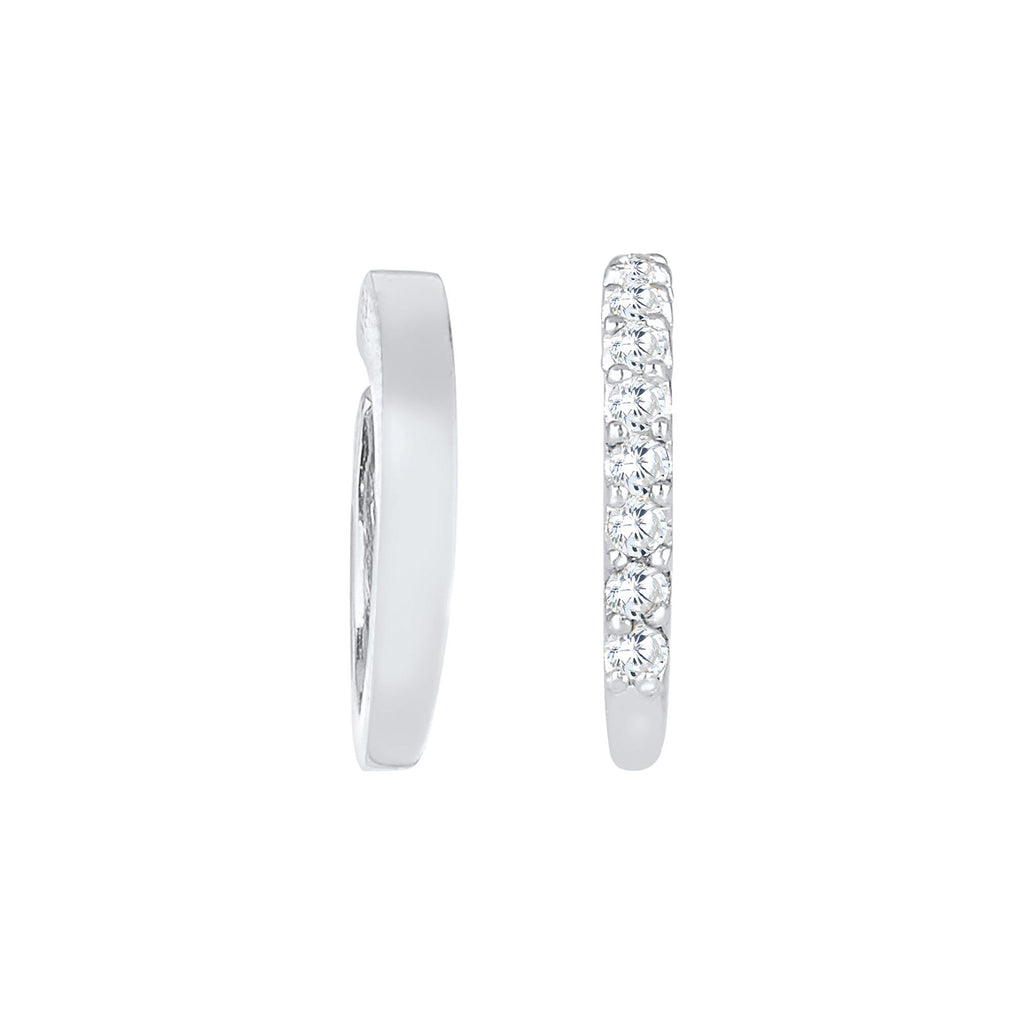 Silber - Elli | Earcuff | Zirkonia ( Weiß ) | 925er Sterling Silber