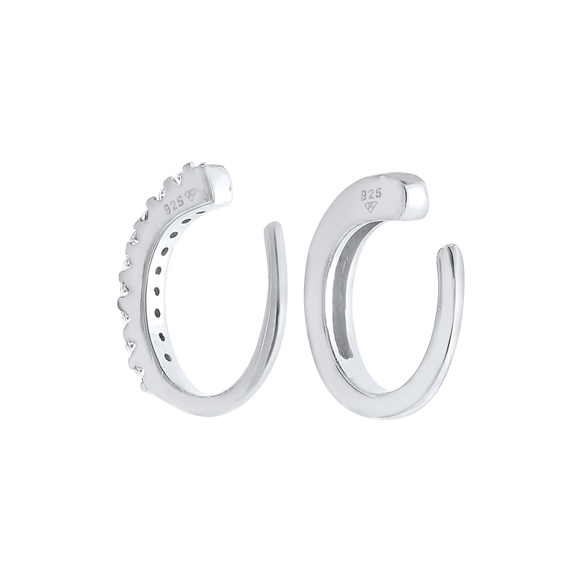 Silber - Elli | Earcuff | Zirkonia ( Weiß ) | 925er Sterling Silber