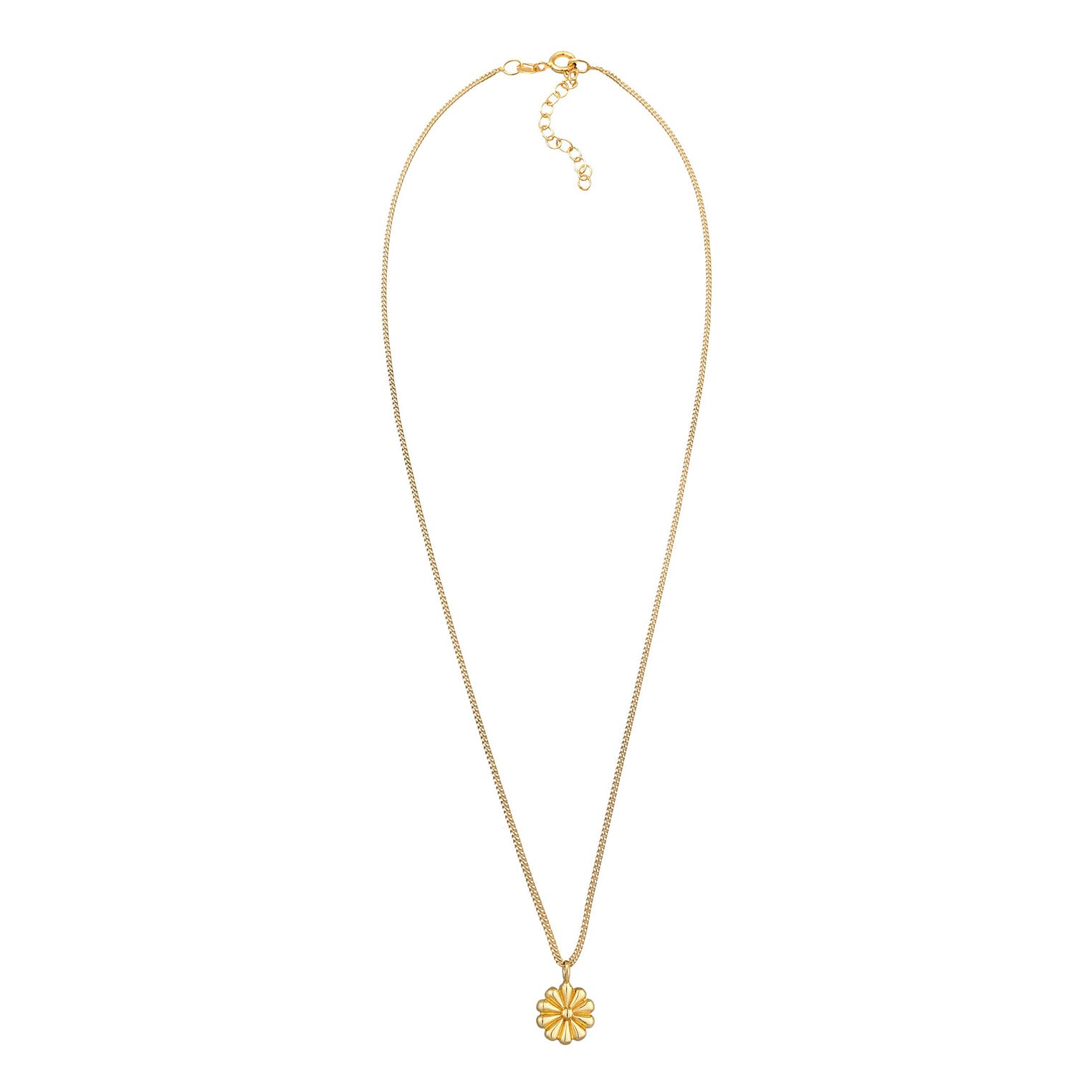 Gold - Elli | Halskette Blume | 925 Sterling Silber vergoldet